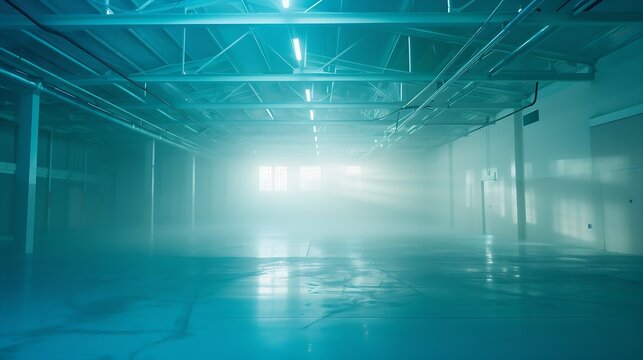empty room of new storehouse : Generative AI