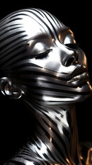 Fototapeta na wymiar Captivating Brilliance: The Unmistakable Shine and Radiance of Glossy, Well-nourished Skin