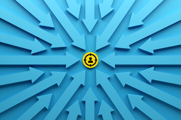 Personalized marketing, client centric strategies, buyer persona and target customer concept.