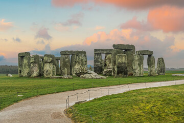 View of Stonehenge monument in United Kingdom - 740505995