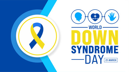 March is World Down Syndrome Day background template. Holiday concept. use to background, banner, placard, card, and poster design template with text inscription and standard color. vector