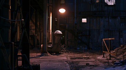 Old abandoned steelworks in Ostrava : Generative AI