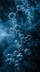 Nitrogen molecule caught in the jet stream of a black hole its triple bond a testament to the strength of connections - obrazy, fototapety, plakaty