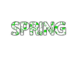 Fototapeta premium Lettering Spring