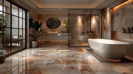 luxury washroom interior.