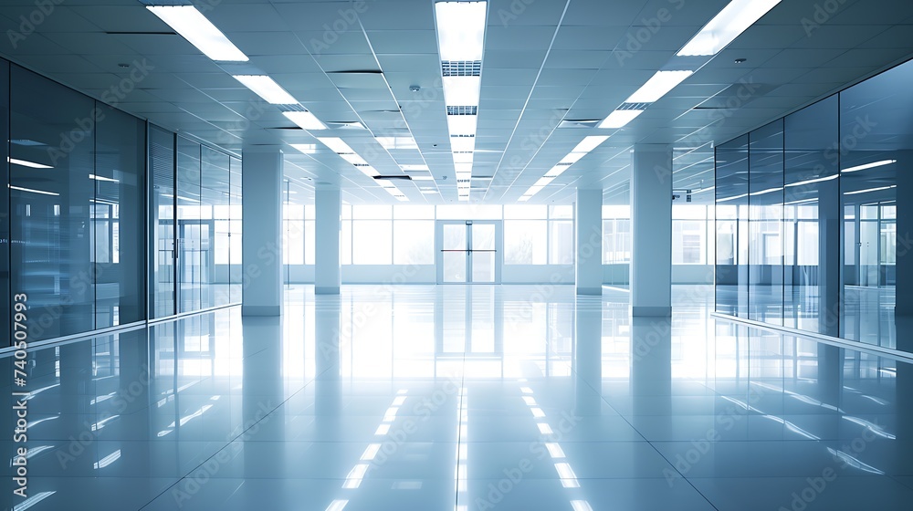 Poster the modern empty business building : generative ai