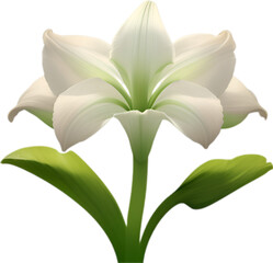 Obraz premium Amaryllis clipart. A cute Amaryllis flower icon. 