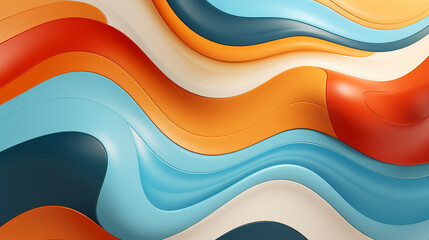 70's Retro Seamless Pattern. 60s And 70s Aesthetic Style