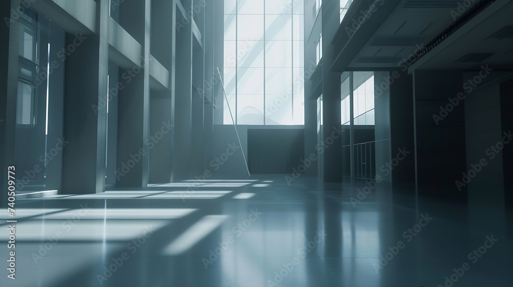 Poster the modern empty business building : generative ai