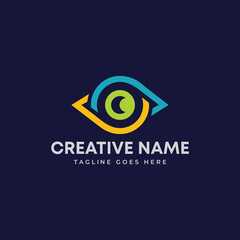 Colorful Eye retina logo