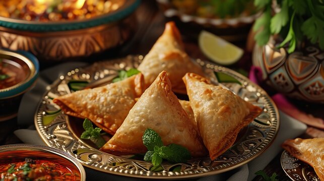 Samosa: Authentic Indian Food with Realistic 4K Lighting