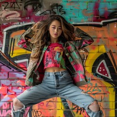 Urban Empowerment - Celebrating Girl Power Amidst Graffiti