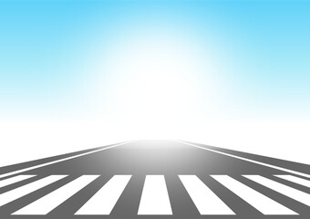 Crosswalk. Pedestrian Crossing Road. Zebra Crossing. Vector Illustration. 