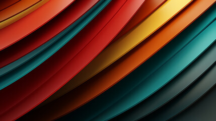 Fototapeta premium Vector Seamless Parallel Diagonal Red Green Overlapping Color Lines Pattern Background