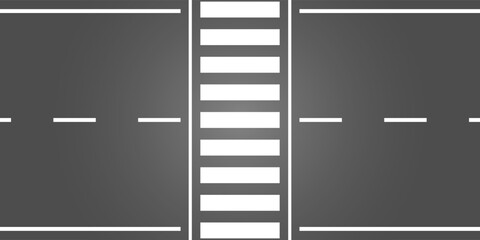Crosswalk. Pedestrian Crossing Road. Zebra Crossing. Vector Illustration.  © BillionsPhoto