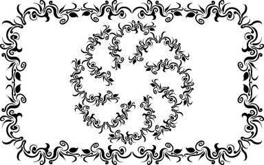 Set of frames with ornament