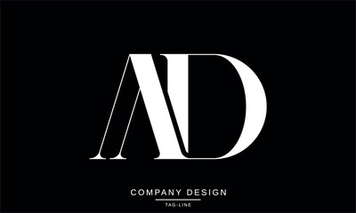 AD, DA Abstract Letters Logo Monogram Design