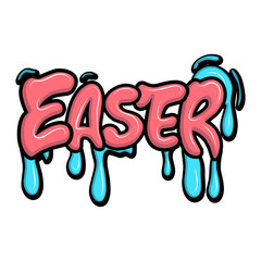happy easter day with hand drawn design