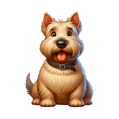 Funny Cartoon Dog. Cute Scottish Terrier Clipart	