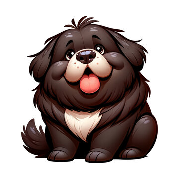 recommend clip art: Funny Cartoon Dog. Cute Newfoundland Clipart	