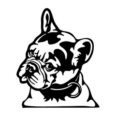 Peeking French Bulldog - Dog lover owner gift - Dog cut file - Peeking Dog Cut Stencil