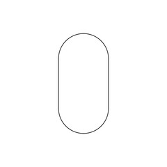 Minimal frame line art for decorative template or artwork