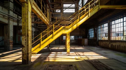 Deurstickers Old abandoned steelworks in Ostrava : Generative AI © Generative AI