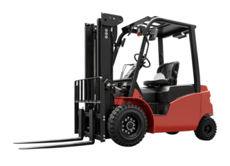 Red forklift PNG