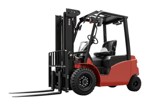 Red forklift PNG