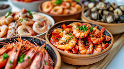 Table With Bowls of Various Foods