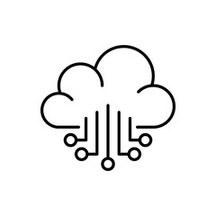 Cloud service icon vector illustration. Cloud computing on isolated background. Cloud storage sign concept.
