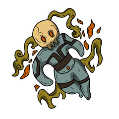 skull headed astronout