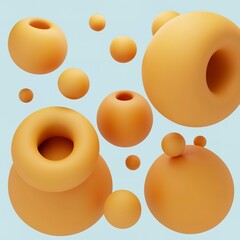 3D rendering of simple yellow abstract background