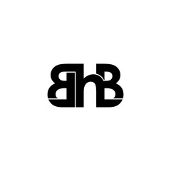 bhb initial letter monogram logo design