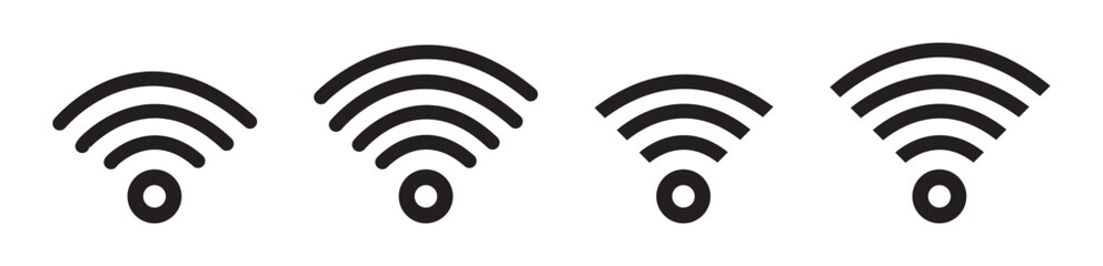 Wireless and WIFI icon. Wi-fi signal symbol.