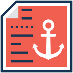 Flat icon denoting anchor