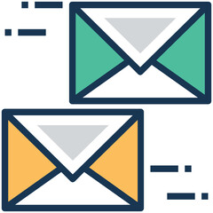 An email icon in flat design 
