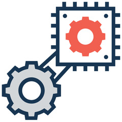 An icon of processing flat design 