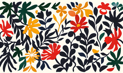 papercut flat design large pattern, Generative AI