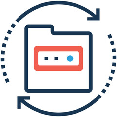 Fototapeta premium An icon of folder flat design 