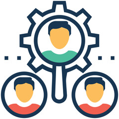 An icon of team flat design 
