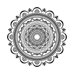 Circular pattern in form of mandala background with lotus flower for Henna Mehndi tattoo decoration Decorat