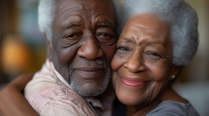 A senior couple embracing after receiving their flu shots grateful for the peace of mind that comes with protecting their health.
