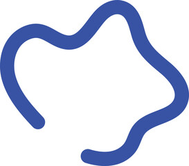 Colorful wiggly squiggly hand drawn line illustration