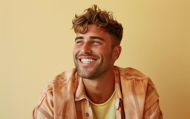 Fototapeta premium smiling confident businessman wearing color casual clothes,