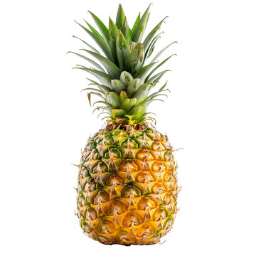 Pineapple, transparent background, isolated image, generative AI