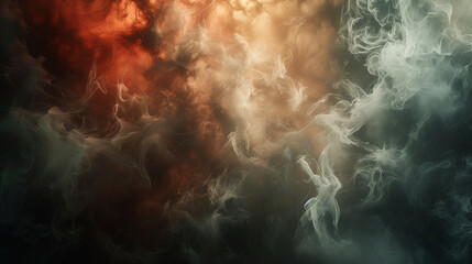 Ethereal flames flickering amidst a backdrop of smoky, high-definition abstraction