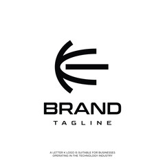 Initial Letter K modern technology logo design template vector illustration