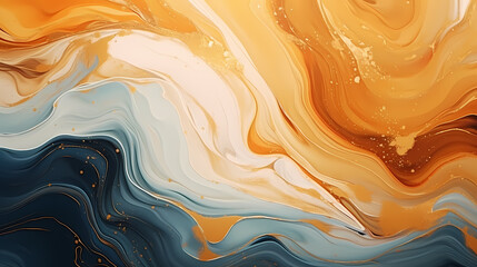 Natural luxury abstract fluid art painting with liquid ink art as background