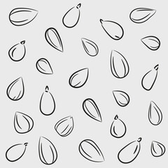 Graphic representation of seeds. Pattern Vector graphics.